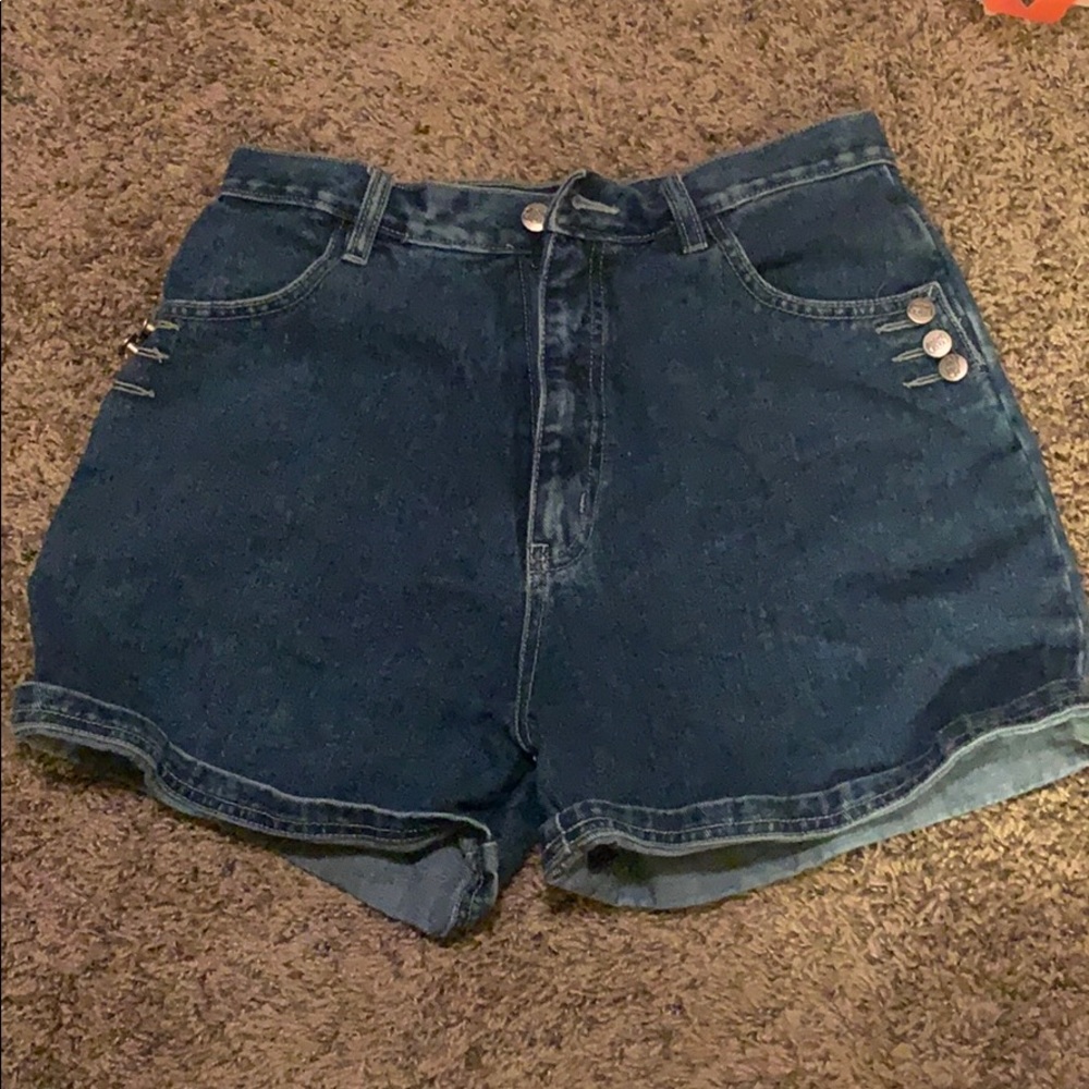 Vintage Route 66 jean shorts